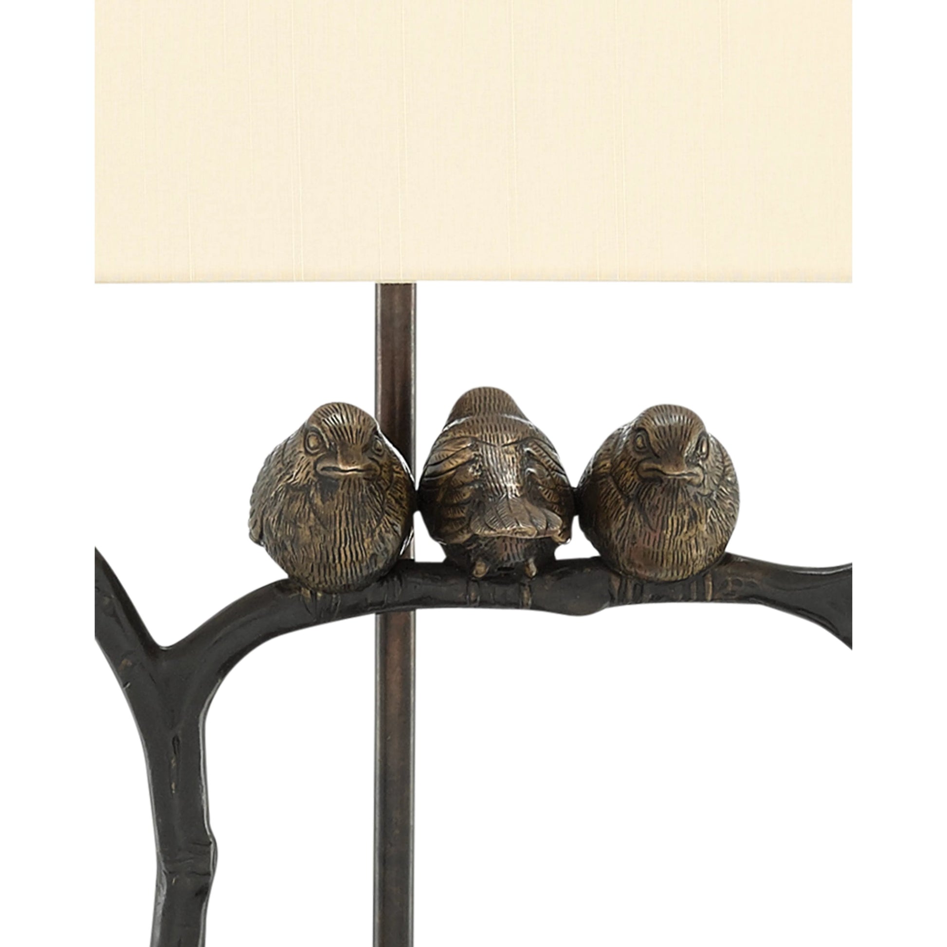 Sparrow Table Lamp by Currey and Company in bronze, black. Made from brass, marble in a cottage & farmhouse style.