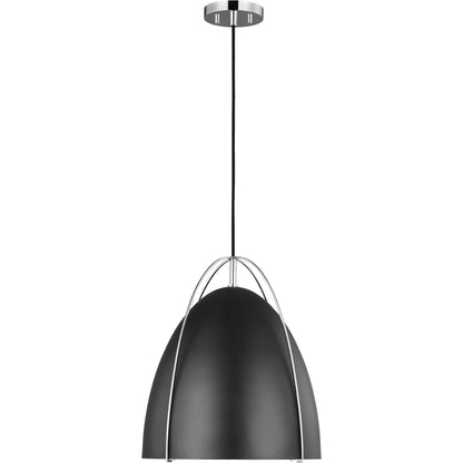 Norman Black One Light Pendant by Visual Comfort & Co.. Made from steel in a unique style.