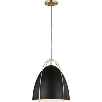 Norman Black One Light Pendant by Visual Comfort & Co.. Made from steel in a unique style.
