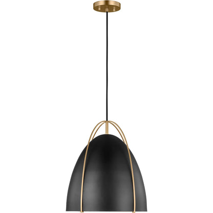 Norman Black One Light Pendant by Visual Comfort & Co.. Made from steel in a unique style.