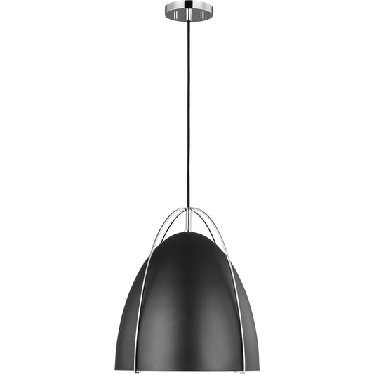 Norman Black One Light Pendant by Visual Comfort & Co.. Made from steel in a unique style.