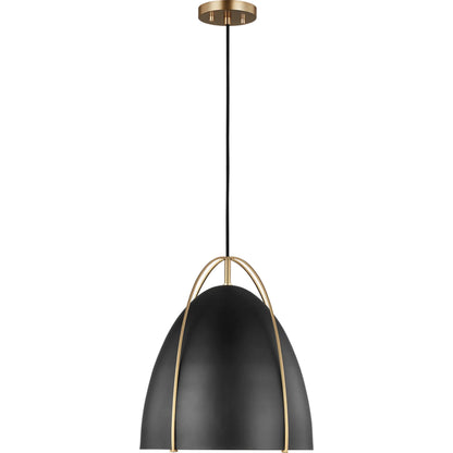 Norman Black One Light Pendant by Visual Comfort & Co.. Made from steel in a unique style.