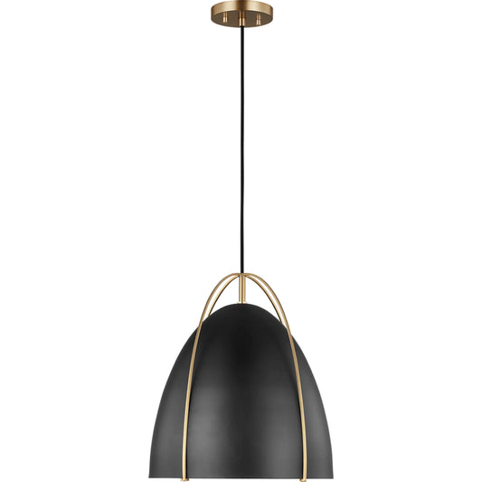 Norman Black One Light Pendant by Visual Comfort & Co.. Made from steel in a unique style.