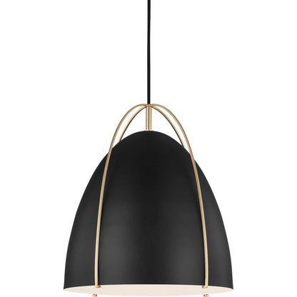 Norman Black One Light Pendant by Visual Comfort & Co.. Made from steel in a unique style.