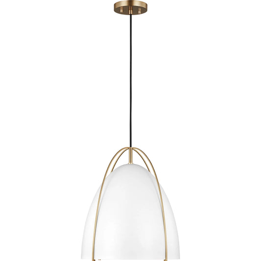 Norman White One Light Pendant by Visual Comfort & Co.. Made from steel in a unique style.