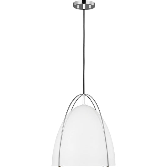 Norman White One Light Pendant by Visual Comfort & Co.. Made from steel in a unique style.