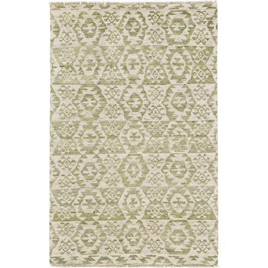 Nizhoni Transitional Southwestern Rug - 6321F by Feizy in green, ivory. Made from wool in a unique style.