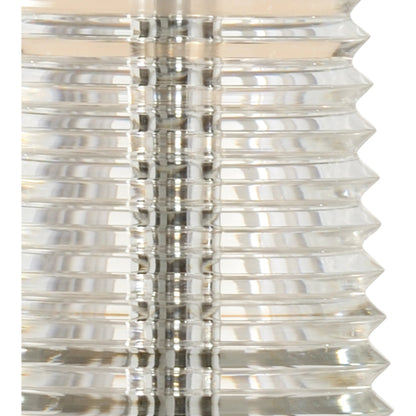 Hayden Lamp by Wildwood in clear, antique patina. Made from crystal in a transitional style.