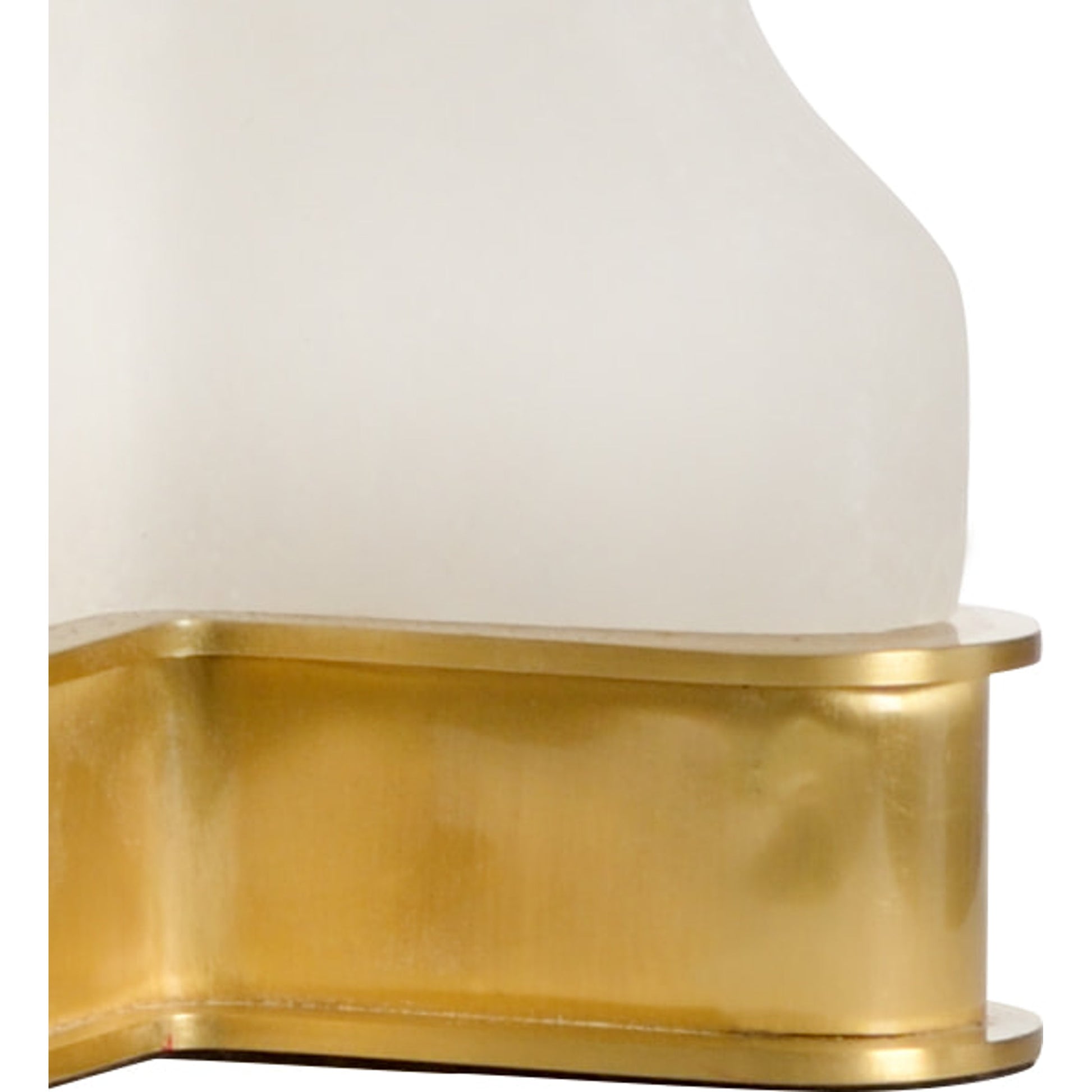 Lucas Lamp by Wildwood in natural white, antique patina. Made from alabaster in a transitional style.