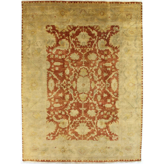 Antique Weave Oushak 6565 Rug by Exquisite Rugs in rust, gold. Made from new zealand wool in a unique style.
