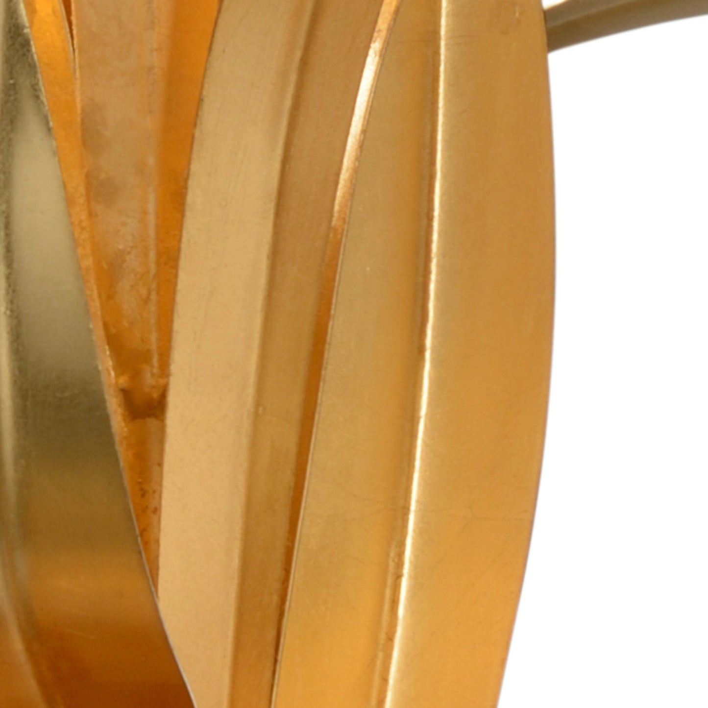 008 SR-384501 | Closeup | Lilith Lamp by Wildwood in antique gold leaf, natural black. Made from iron in a transitional style.