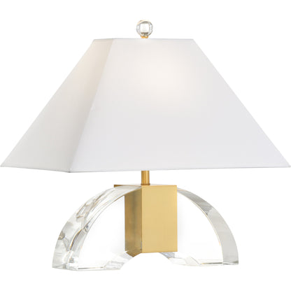 Chess Court Lamp by Wildwood in clear, antique. Made from crystal, brass in a modern style.