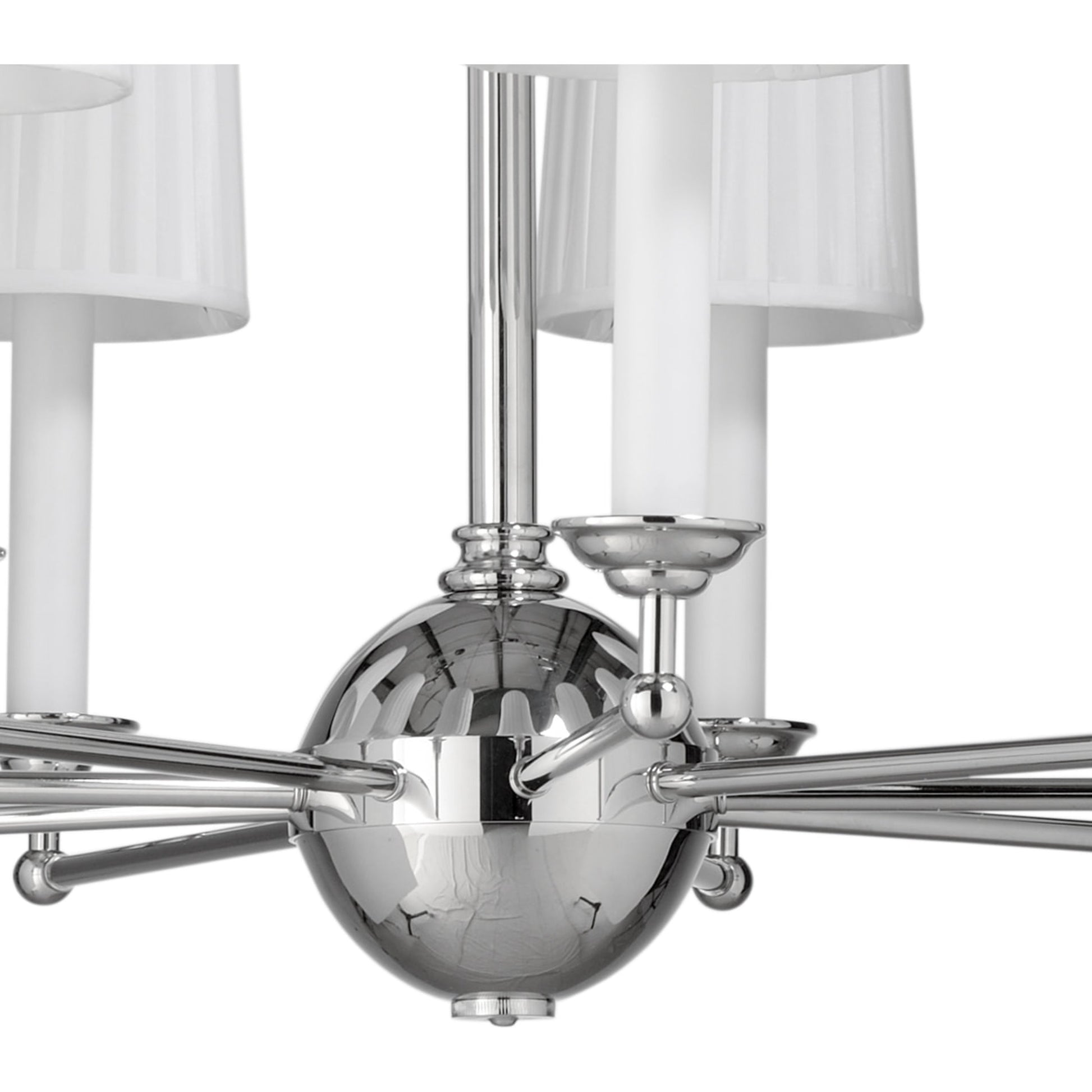 Jermyn Street II by Wildwood in polished nickel, off white silkette. Made from steel, fabric in a transitional style.