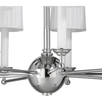 Jermyn Street II by Wildwood in polished nickel, off white silkette. Made from steel, fabric in a transitional style.