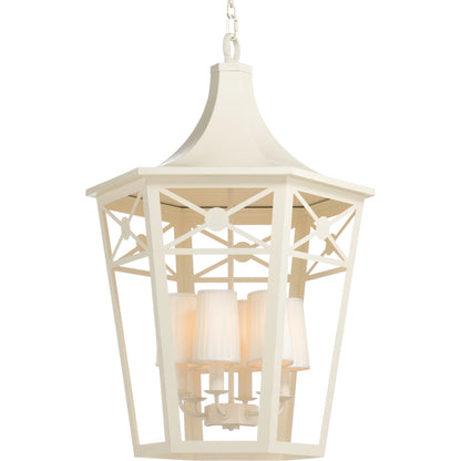 Church Court Lantern by Wildwood in white. Made from steel in a cottage & farmhouse style.