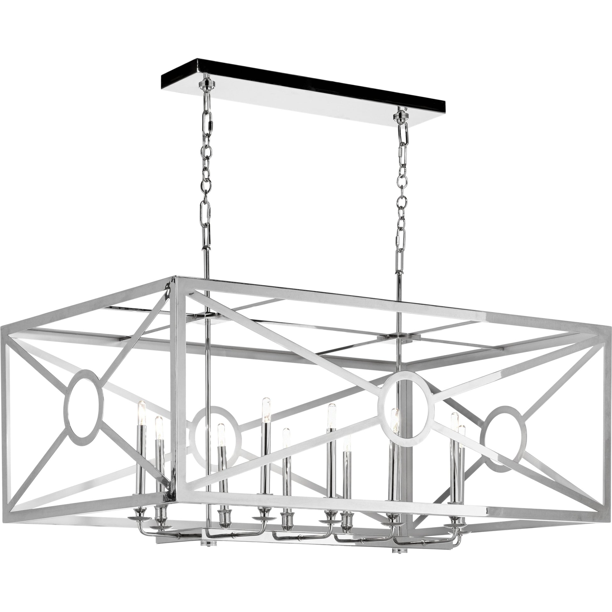 Chilton Grove Chandelier by Wildwood in polished nickel. Made from metal in a transitional style.