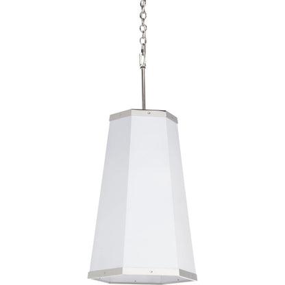 High Street Hexagon Pendant by Wildwood in polished nickel, chantilly lace. Made from unique in a transitional style.