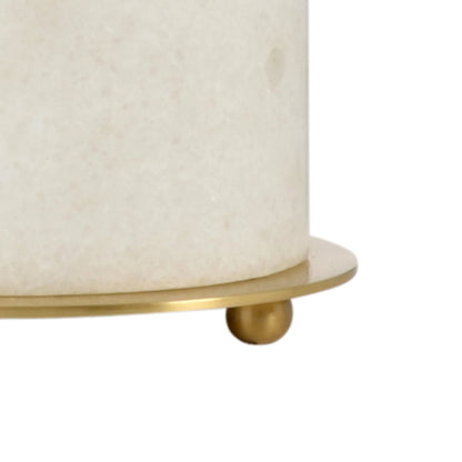 Swirl Credenza Lamp by Wildwood in natural white, anitque. Made from marble in a transitional style.