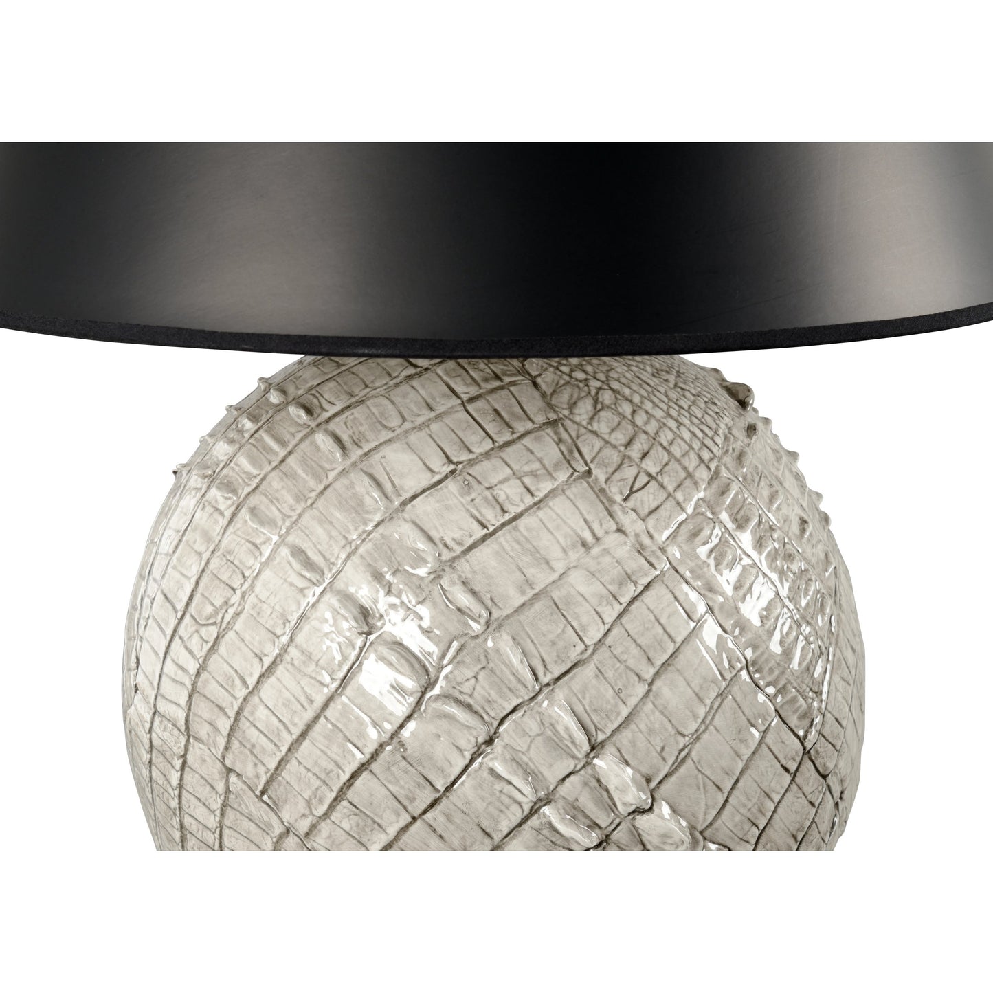 007 SI-2104500 | Closeup | Ally  Lamp by Wildwood in cream, gray glaze. Made from unique in a modern style.
