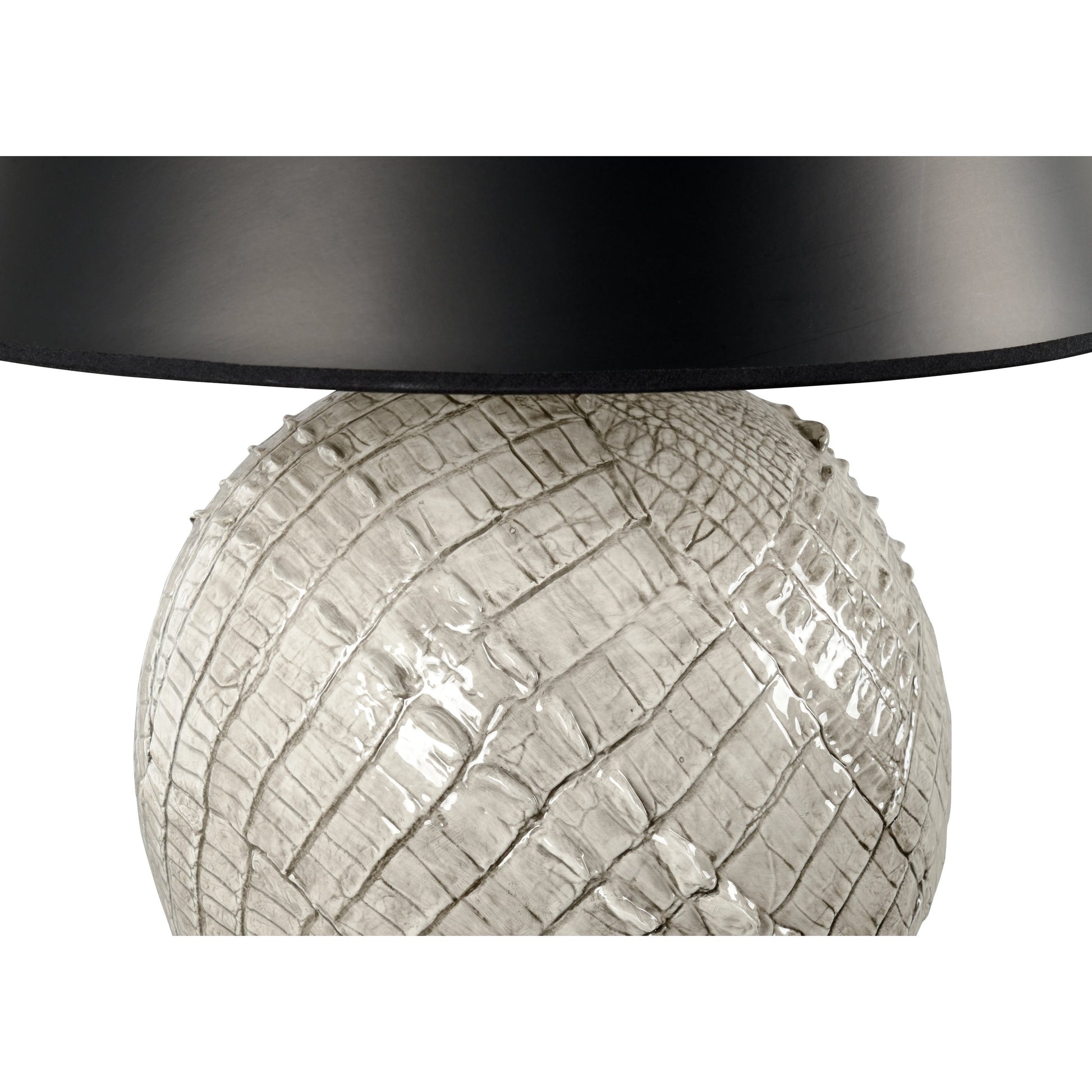 Ally  Lamp by Wildwood in cream, gray glaze. Made from unique in a modern style.