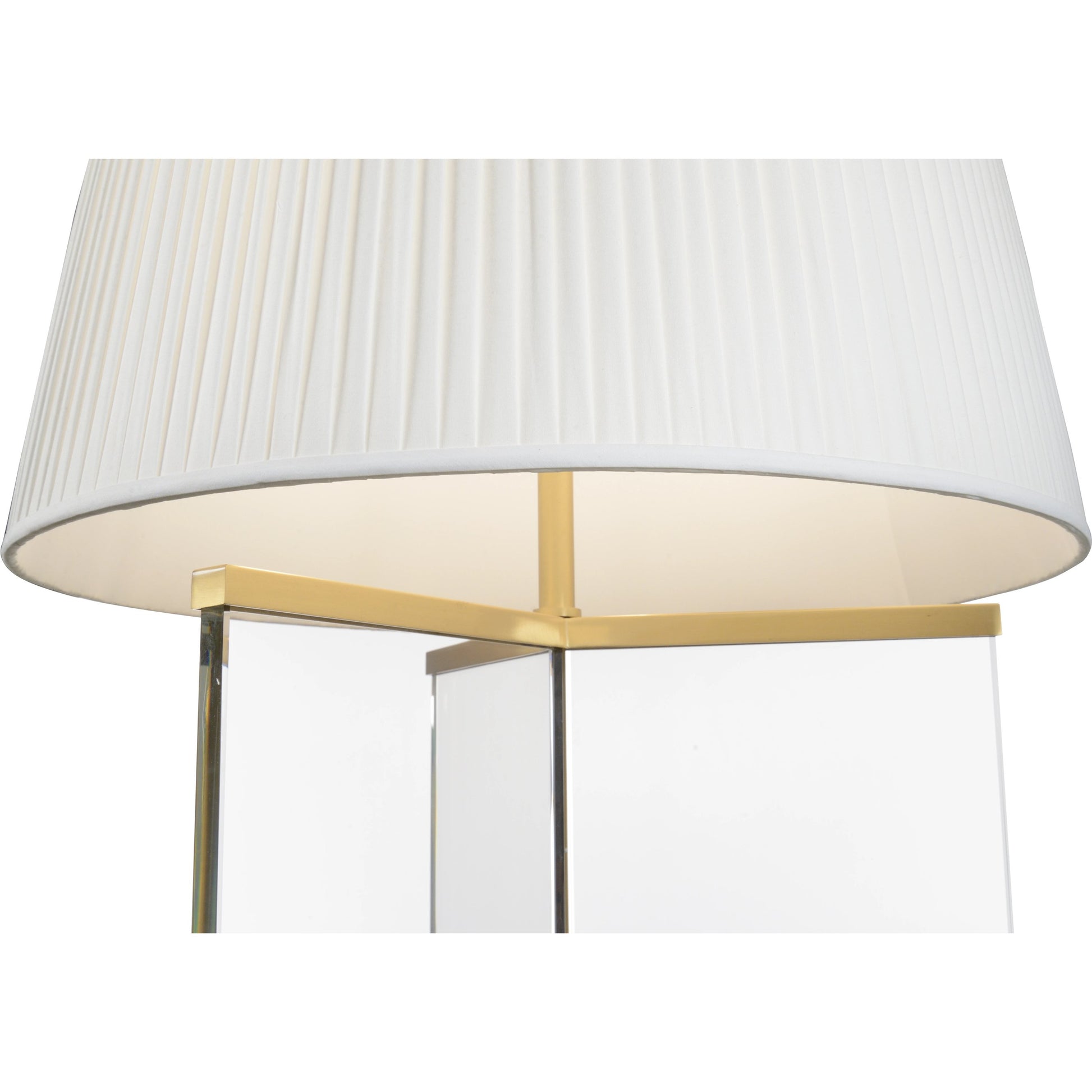 Bernard Table Lamp by Wildwood in brushed brass, transparent. Made from unique in a modern style.