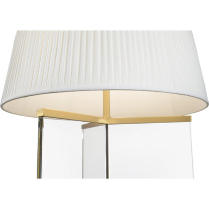 Bernard Table Lamp by Wildwood in brushed brass, transparent. Made from unique in a modern style.