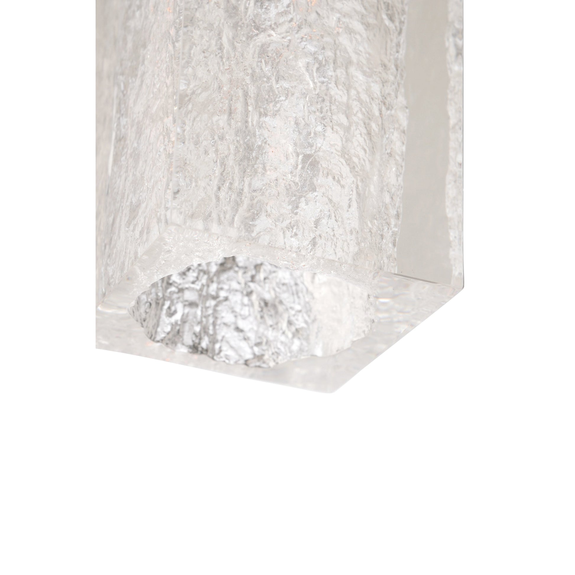 Lucallan Pendant by Wildwood in satin nickel, textured. Made from iron/acrylic in a modern style.
