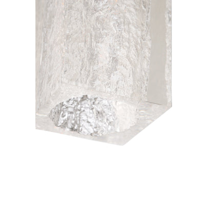 Lucallan Pendant by Wildwood in satin nickel, textured. Made from iron/acrylic in a modern style.