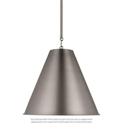 Gordon One Light Small Pendant by Visual Comfort & Co.. Made from steel in a modern style.