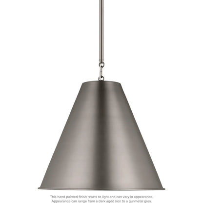 Gordon One Light Small Pendant by Visual Comfort & Co.. Made from steel in a modern style.