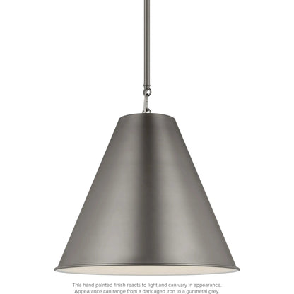 Gordon One Light Small Pendant by Visual Comfort & Co.. Made from steel in a modern style.