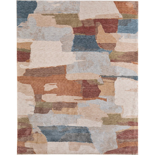 Pearson PRS39SDF Indoor/Outdoor Rug by Feizy in blue, ivory, orange. Made from polyester in a unique style.