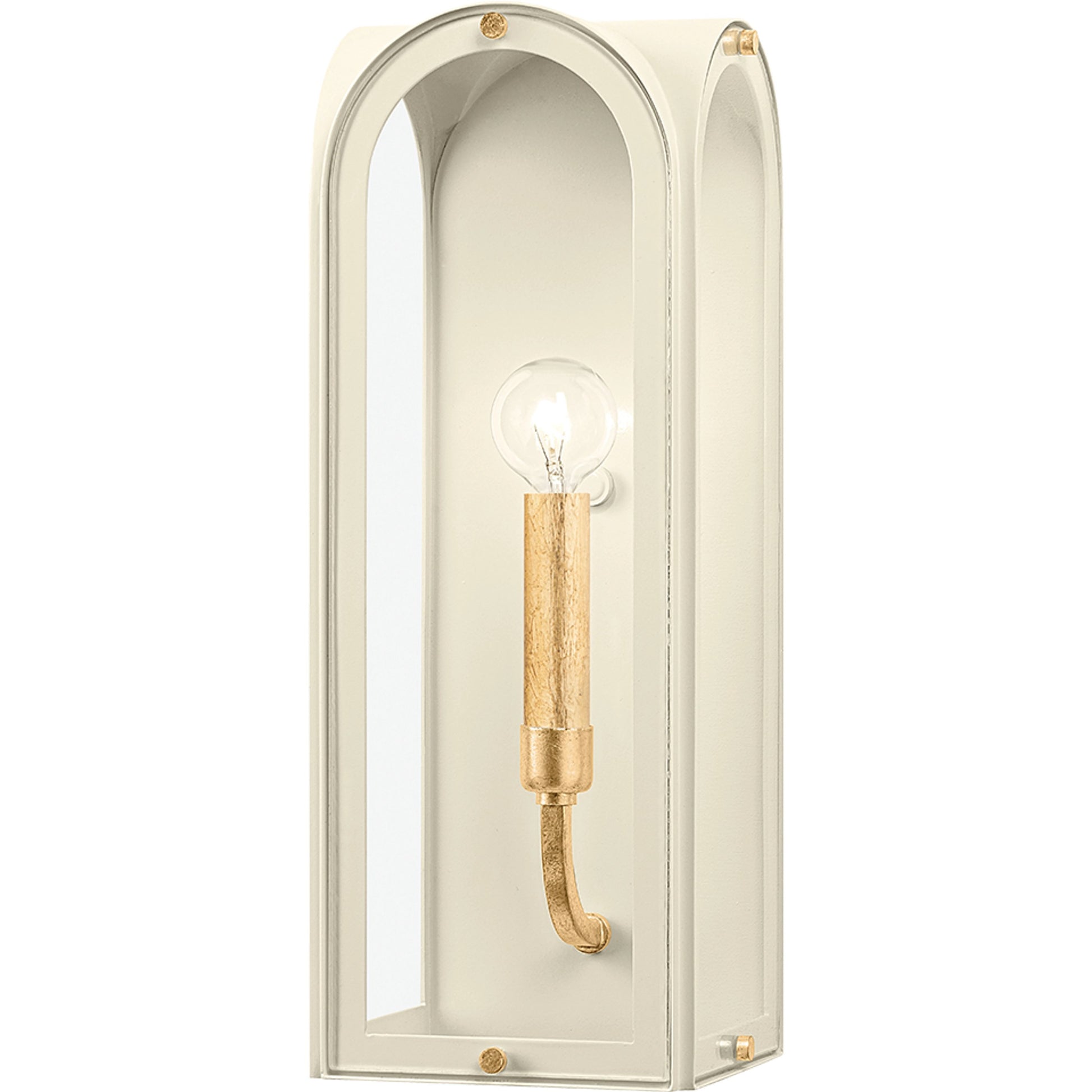 Lincroft 1 Light Wall Sconce by Hudson Valley in vintage gold leaf, soft sand. Made from iron in a modern style.
