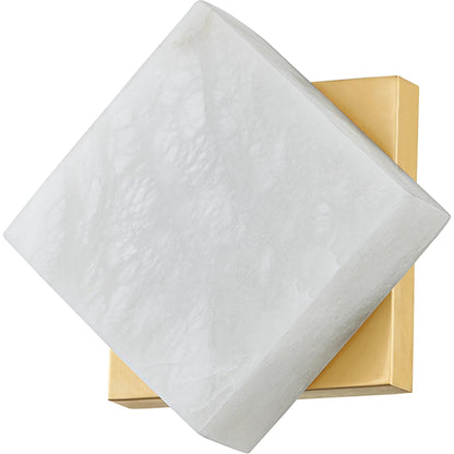 Brockton 1 Light Wall Sconce by Hudson Valley in aged brass. Made from brass in a modern style.