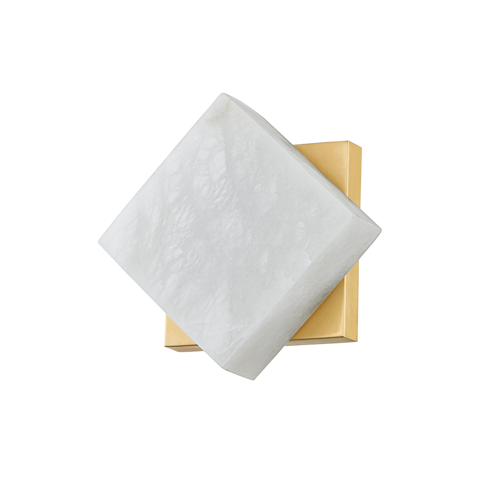 Brockton 1 Light Wall Sconce by Hudson Valley in aged brass. Made from brass in a modern style.