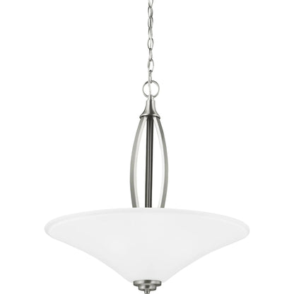 Metcalf Three Light Pendant by Visual Comfort & Co. in autumn bronze. Made from steel in a unique style.
