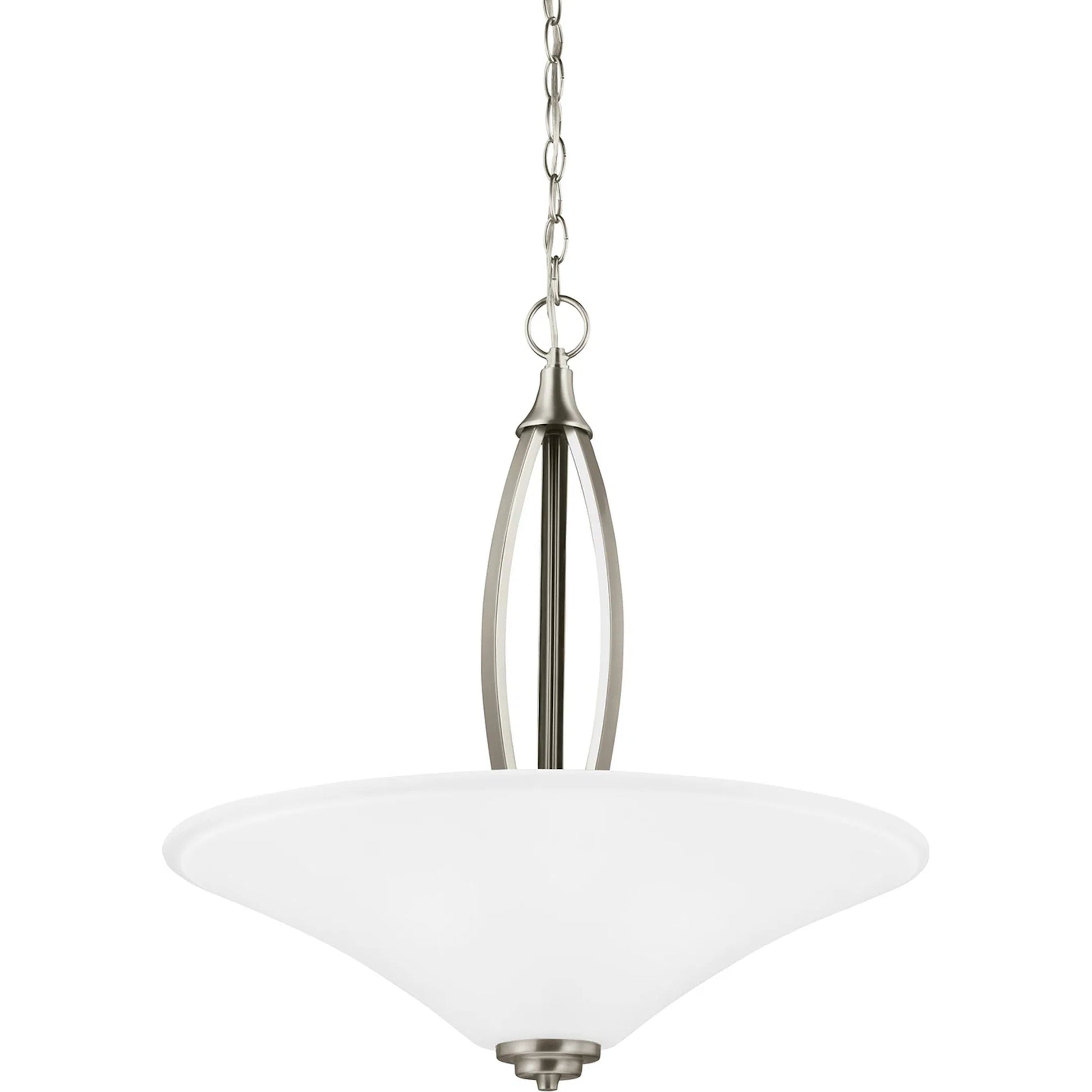 Metcalf Three Light Pendant by Visual Comfort & Co. in autumn bronze. Made from steel in a unique style.
