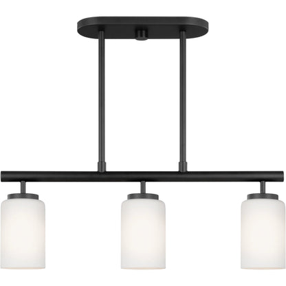 Oslo Three Light Island Pendant by Visual Comfort & Co.. Made from steel in a unique style.