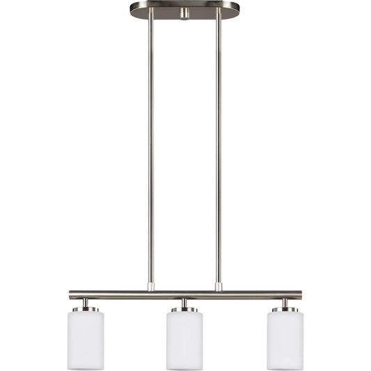 Oslo Three Light Island Pendant by Visual Comfort & Co.. Made from steel in a unique style.