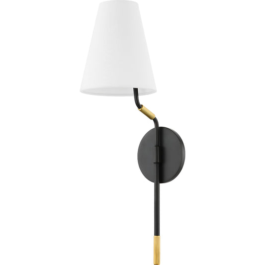 Stanwyck 1 Light Wall Sconce by Hudson Valley in aged brass, distressed bronze. Made from steel in a modern style.