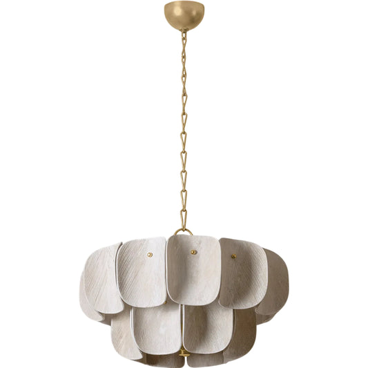 Amalfi Chandelier by Hudson Valley in vintage gold leaf. Made from iron in a unique style.