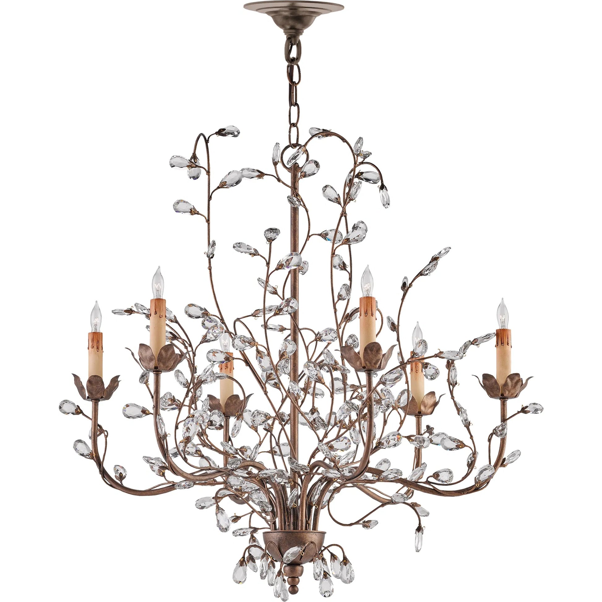 Crystal Bud Chandelier by Currey and Company. Made from unique in a traditional style.