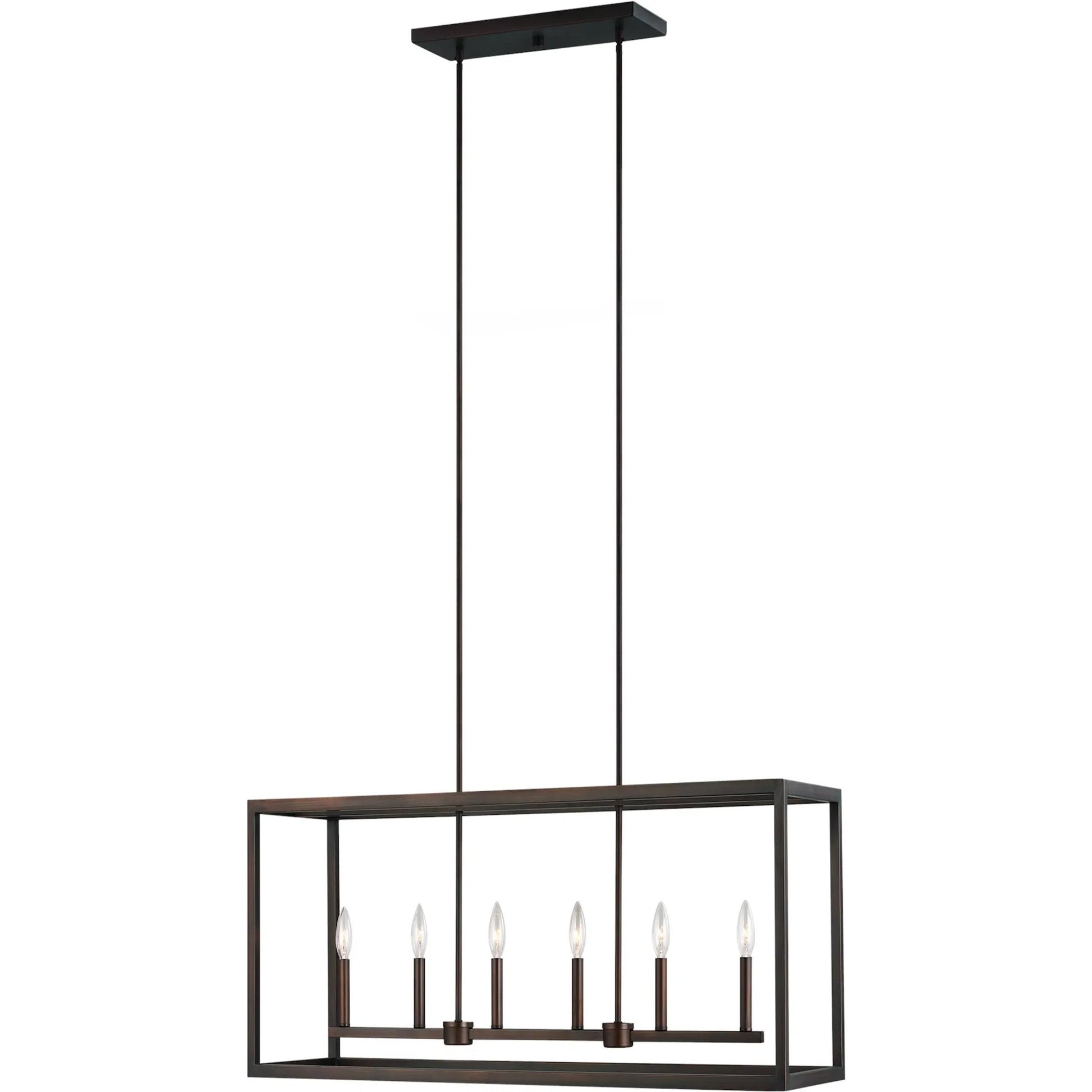 Moffet Street Six Light Island Pendant by Visual Comfort & Co.. Made from steel in a unique style.