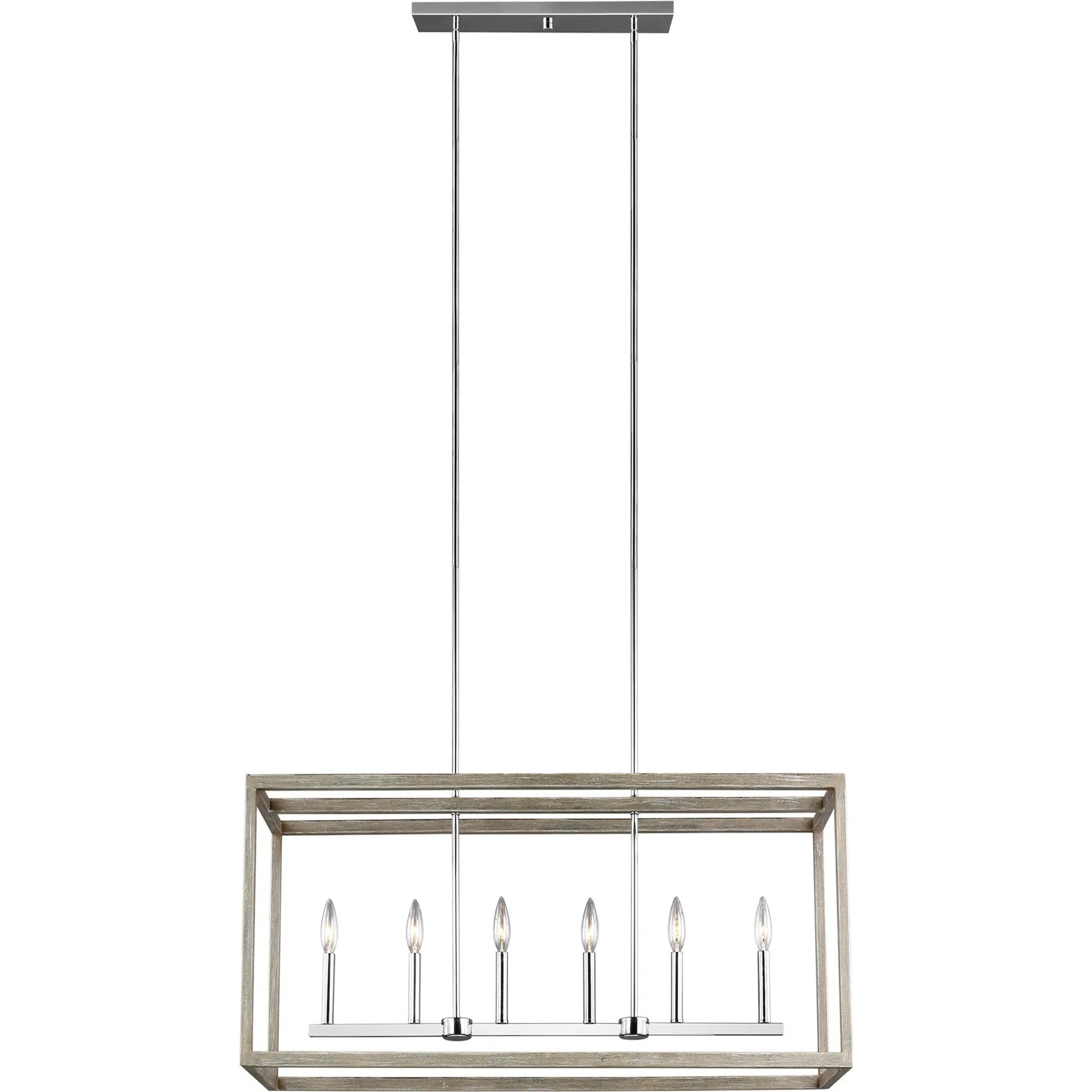 Moffet Street Six Light Island Pendant by Visual Comfort & Co.. Made from steel in a unique style.