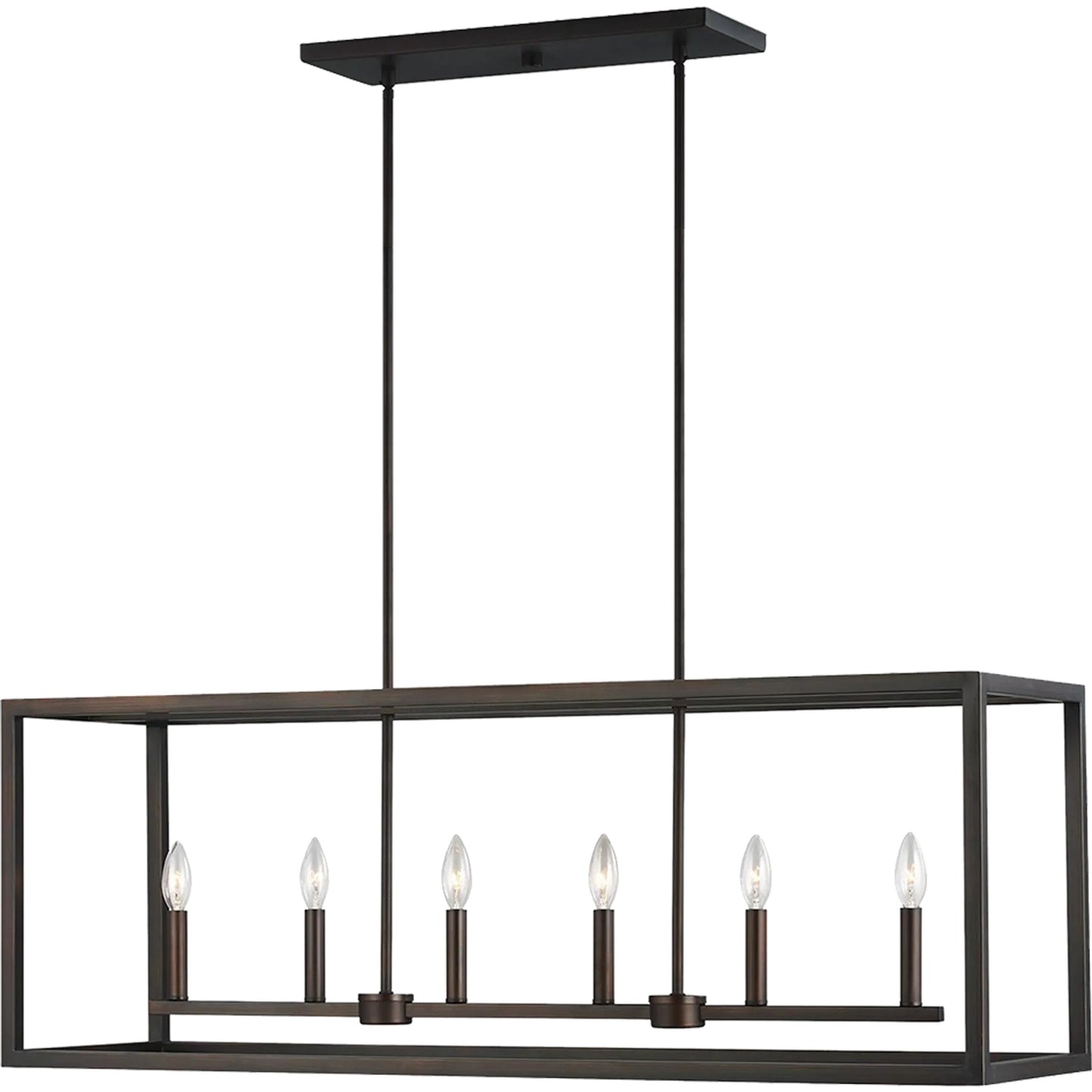 004 SI-2240936 | Primary Silo | Moffet Street Six Light Island Pendant by Visual Comfort & Co.. Made from steel in a unique style.