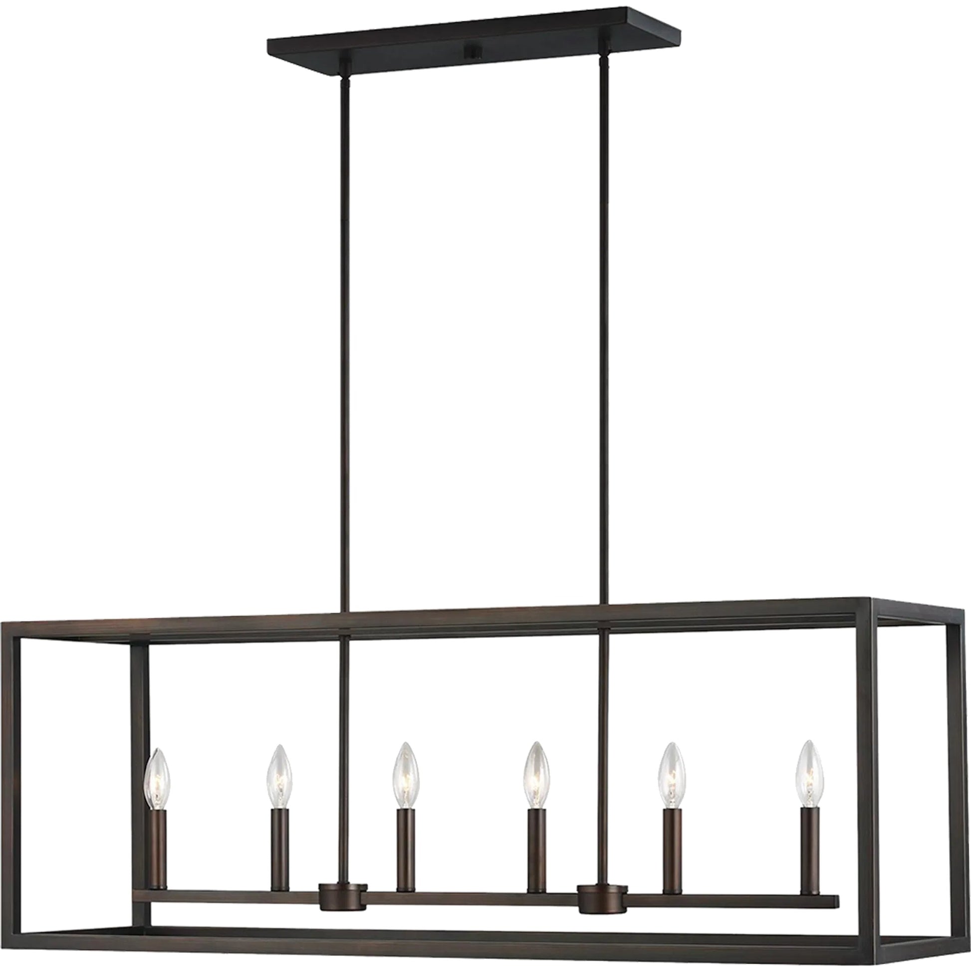 Moffet Street Six Light Island Pendant by Visual Comfort & Co.. Made from steel in a unique style.