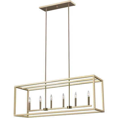 Moffet Street Six Light Island Pendant by Visual Comfort & Co.. Made from steel in a unique style.