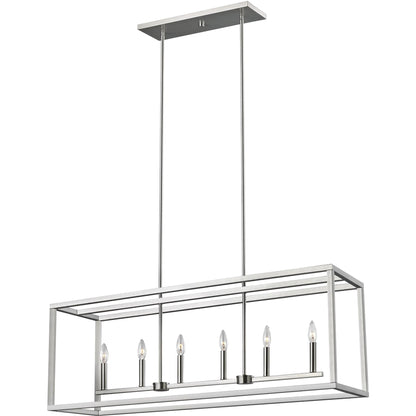 Moffet Street Six Light Island Pendant by Visual Comfort & Co.. Made from steel in a unique style.