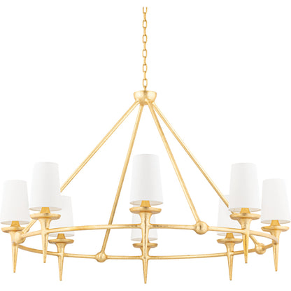 Torch Chandelier by Hudson Valley. Made from steel in a traditional style.