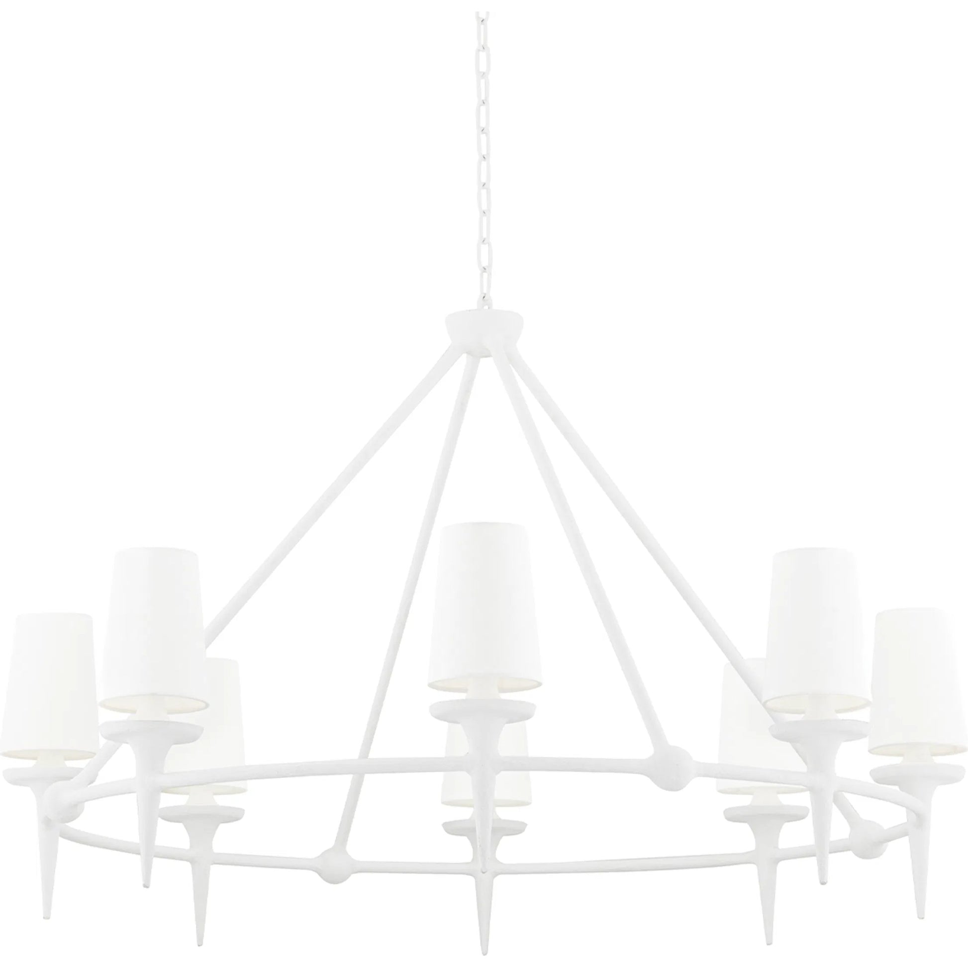 Torch Chandelier by Hudson Valley. Made from steel in a traditional style.